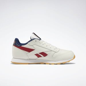 Reebok Classic Leather Turnschuhe Kinder - Rot/Navy - DE 861-DYU